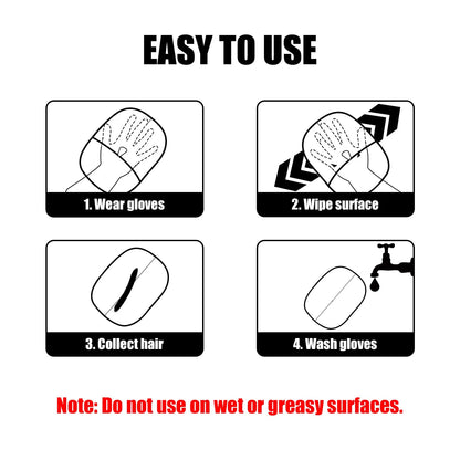 Pet Hair Removal Gloves – Reusable Double-Sided Static Fur Remover for Carpets,Furniture